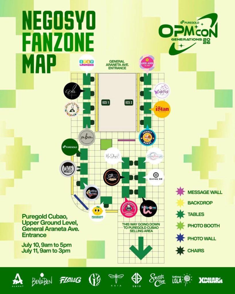 Before heading to Puregold OPM Con Generations 2026, fans can check out
the Negosyo Fan Zone as a fun way to commemorate one of the most highly-
anticipated events in the local music scene.